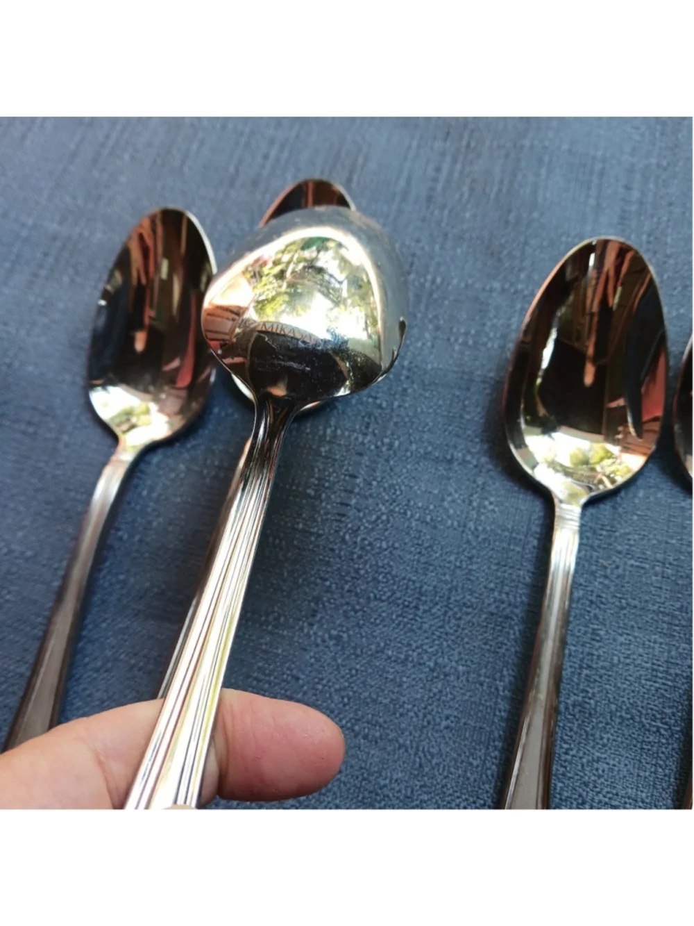 Mikasa TATUM FROST 18/10 Stainless Flatware - Set of 6 Oval Soup Spoon